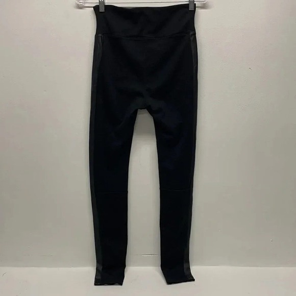 Assets by Spanx Shaping Leggings Faux Leather Racing Stripes Black Size M Medium - Picture 5 of 8